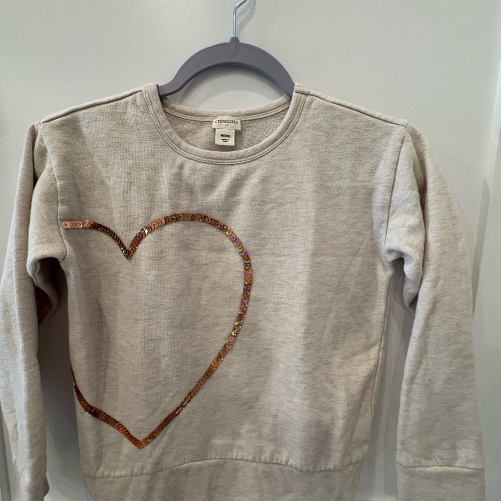 2 Girls Crewcuts lightweight sweatshirts with sequins - Picture 2 of 5